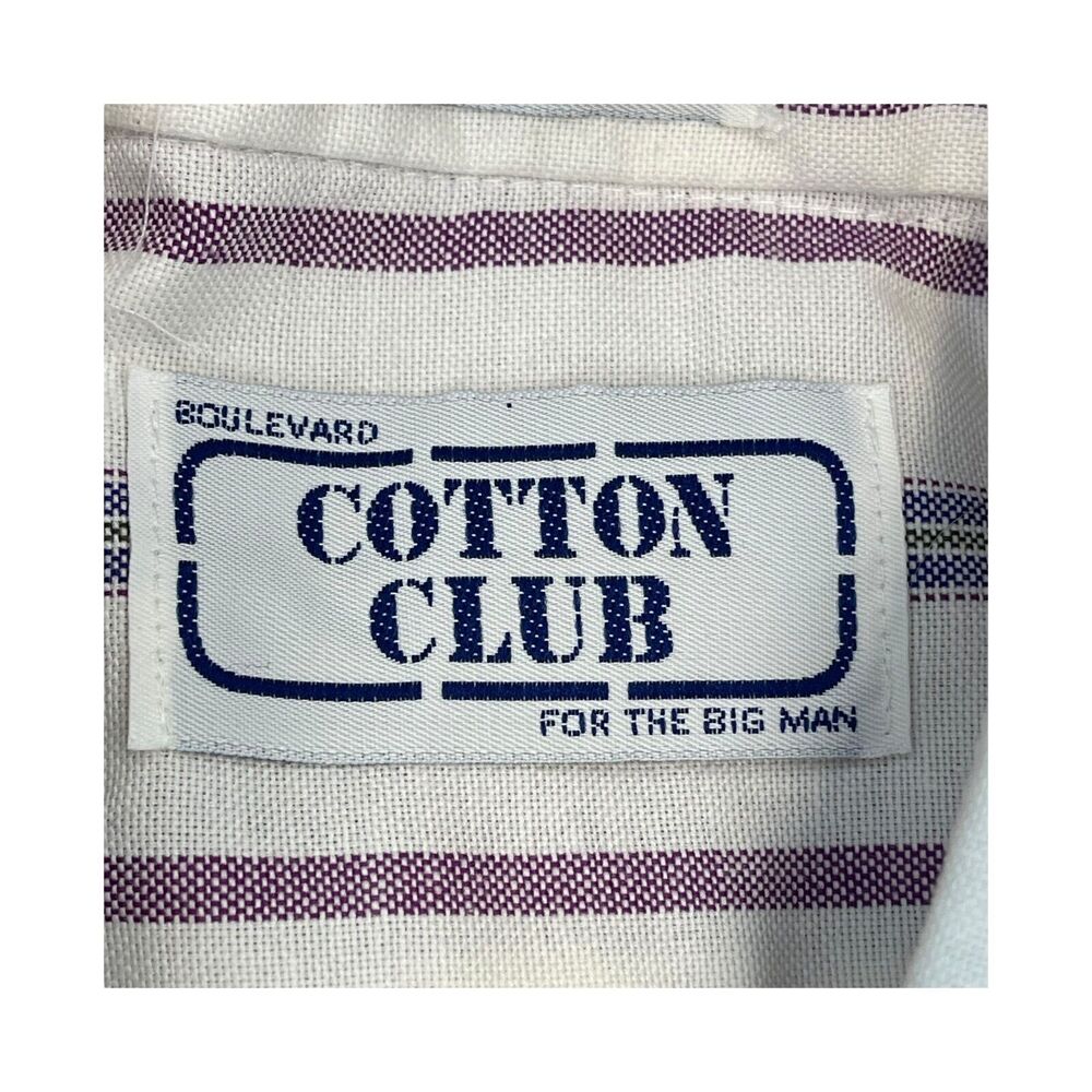 COTTON CLUB Dress Shirt Men 17.5 Multicolor Striped Short Sleeve Formal Business - Picture 3 of 8